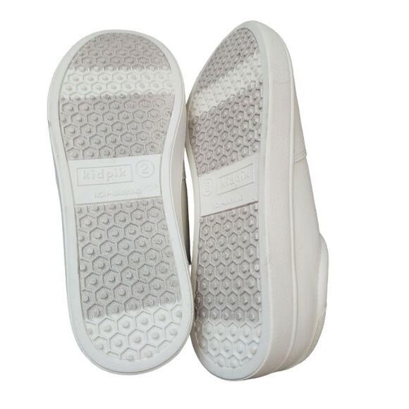 Kidpik  LOW TOP SNEAKER Shoes Size 2 Boy's Youth White NWOT - Picture 6 of 6